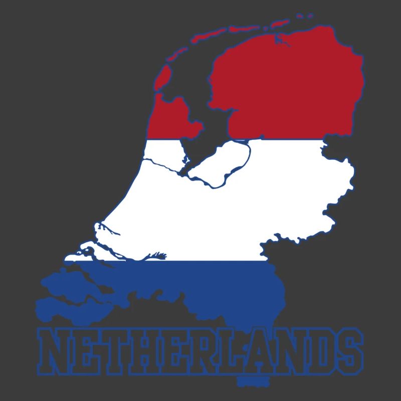 Netherlands Flag Map Silhouette