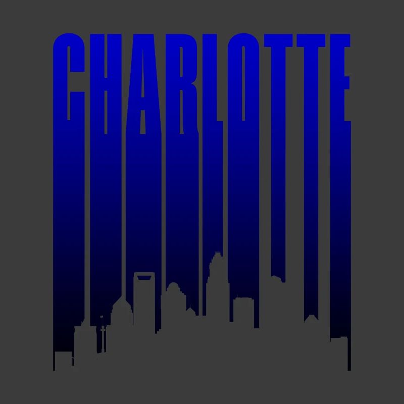Charlotte Skyline Blau Gradient