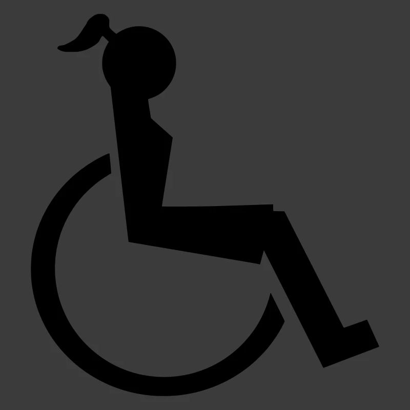 Logo der Dame oder des Mädchens im Rollstuhl. Bild*