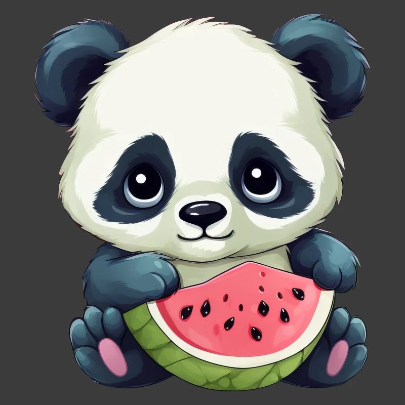 Panda mignon à la pastèque