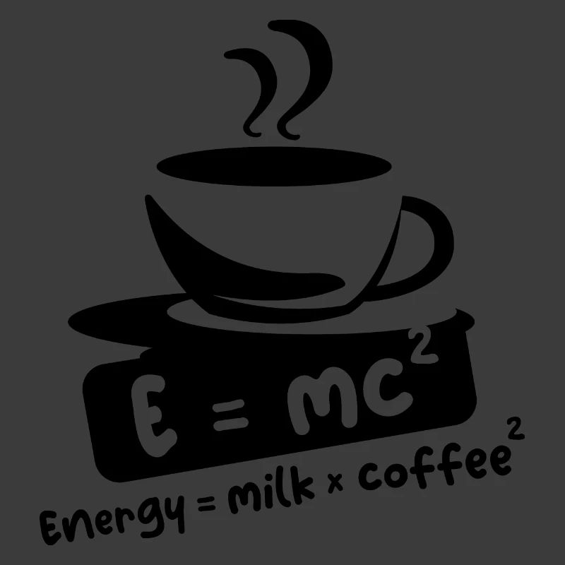 E= mc2 Kaffee lustige Sprüche Einstein Cafe Logo