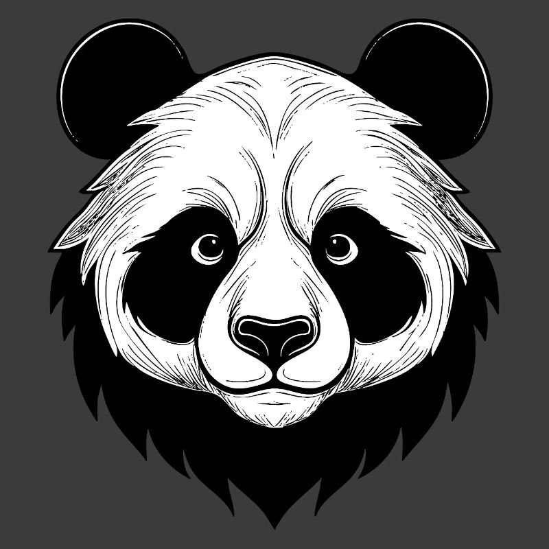 Illustration de visage de panda