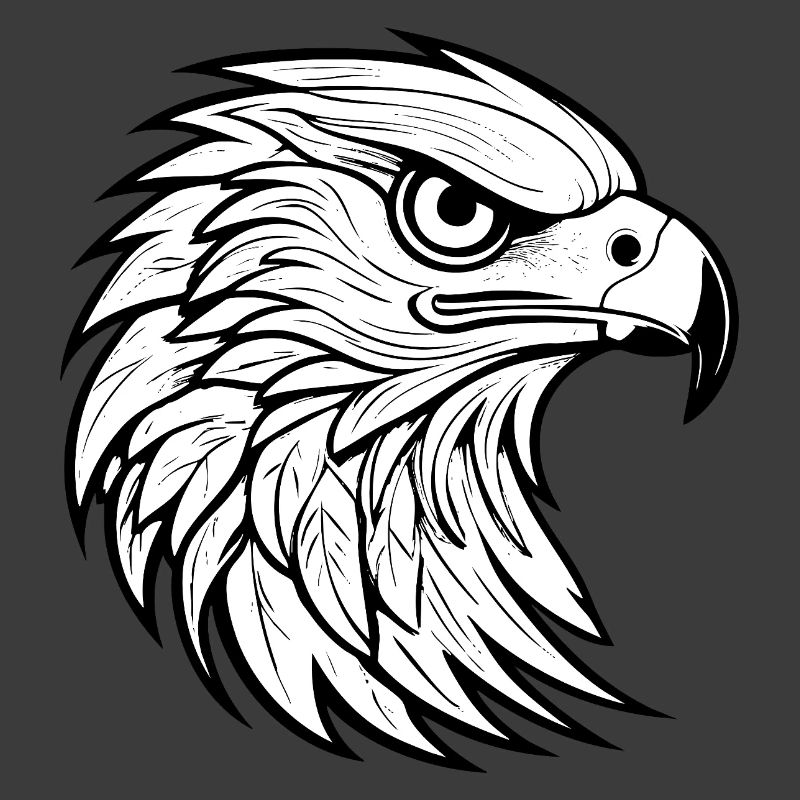 Stylized eagle head design