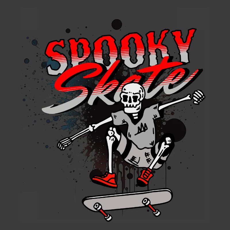 Skull Skateboard Graffiti Design
