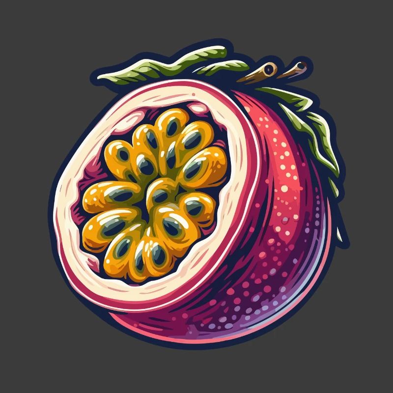 Passionsfrucht Bunte Illustration