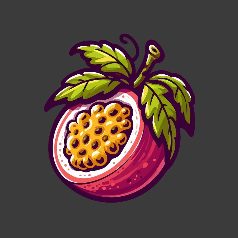 Illustration de Fruit de Passiflore Vibrante