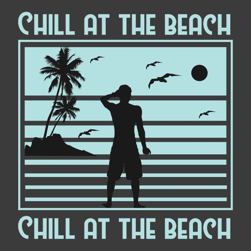 Conception de silhouette de plage décontractée