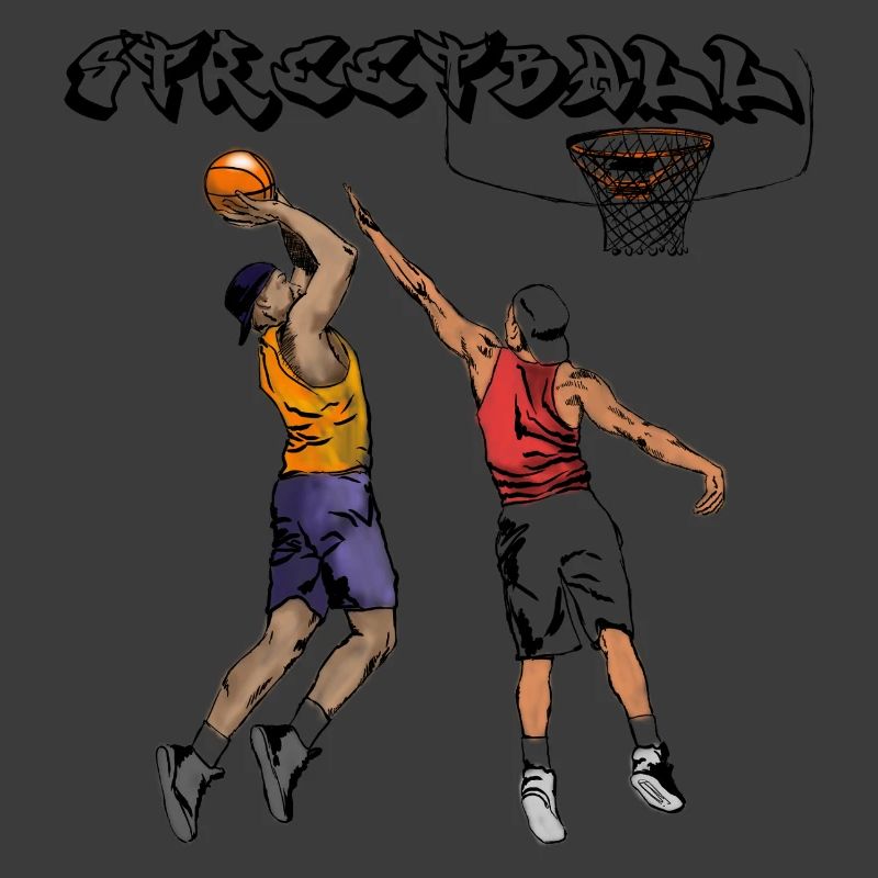 Basketball Kampfgeist Illustration