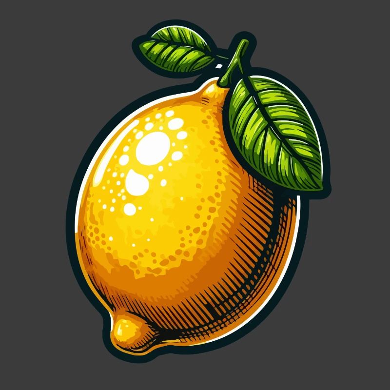Lemon Pop Cartoon Glücklich