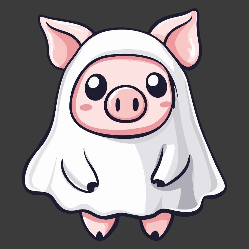 Pig Halloween Ghost