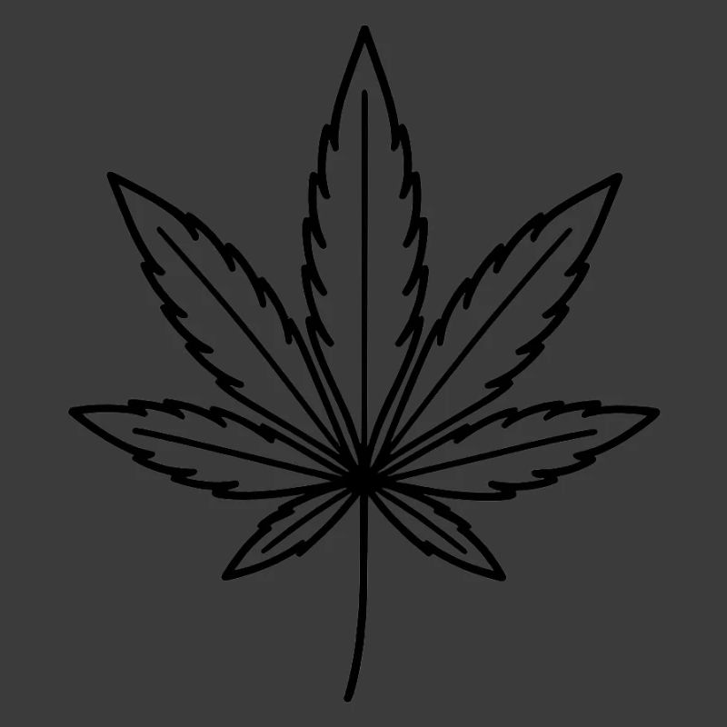 Linienkunst Cannabisblatt