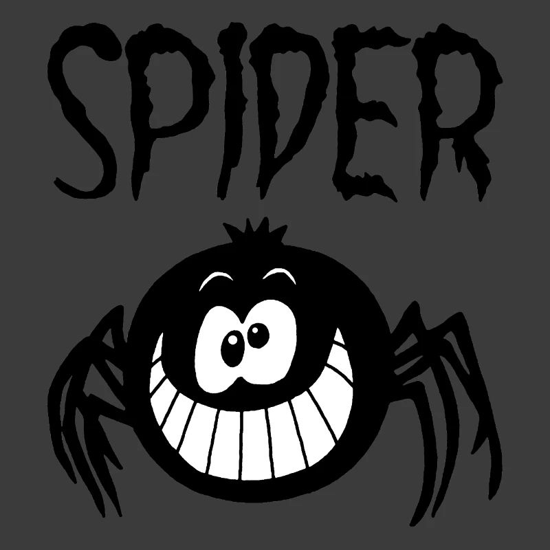 Lustige weiße Spinne