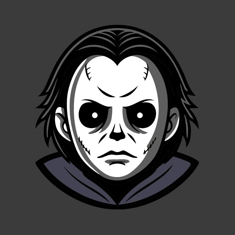 Böse Halloween-Maske monochromer Kapuzenpullover
