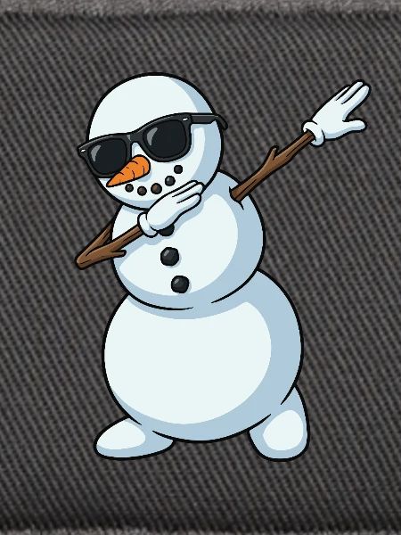 Dab Snowman Cartoon