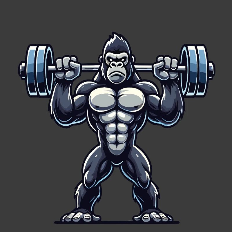 Gorilla Mächtiger Hantel