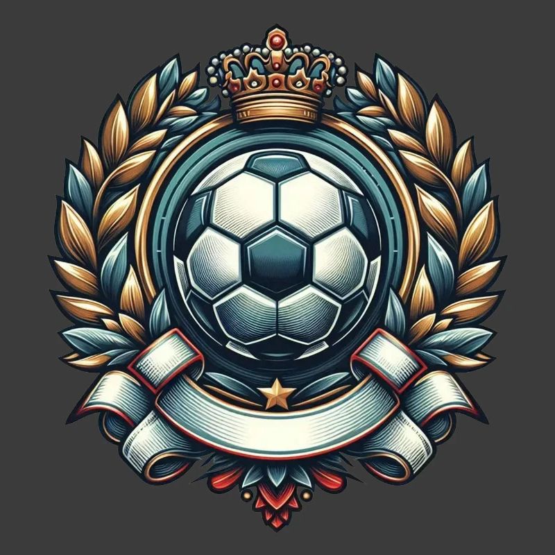 Fussball Logo mit Krone