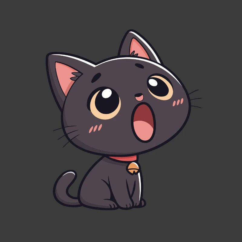 Black Cat in awe
