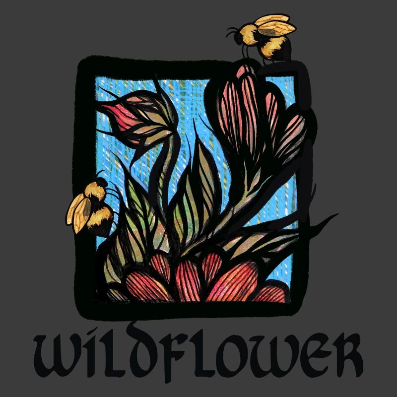 Wildblumenblüte mit Bienen