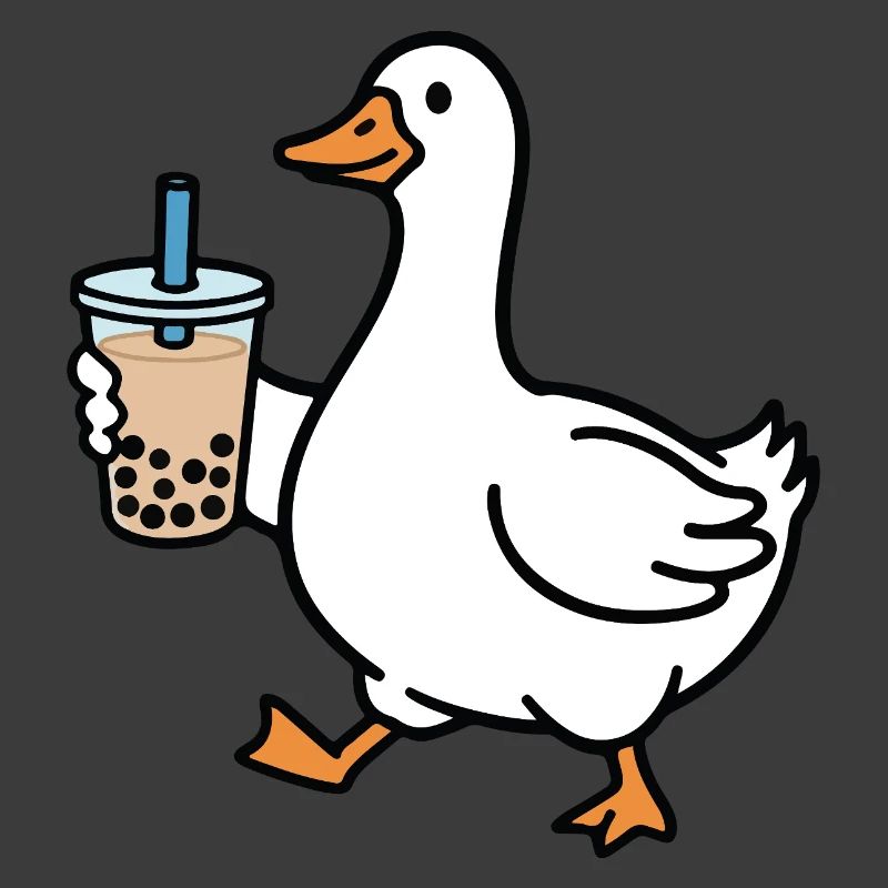 Croaking duck with bubble tea