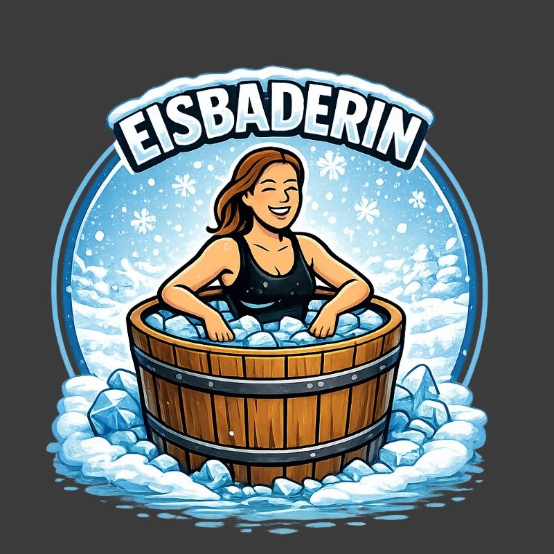 Eisbaderin im Eisbad