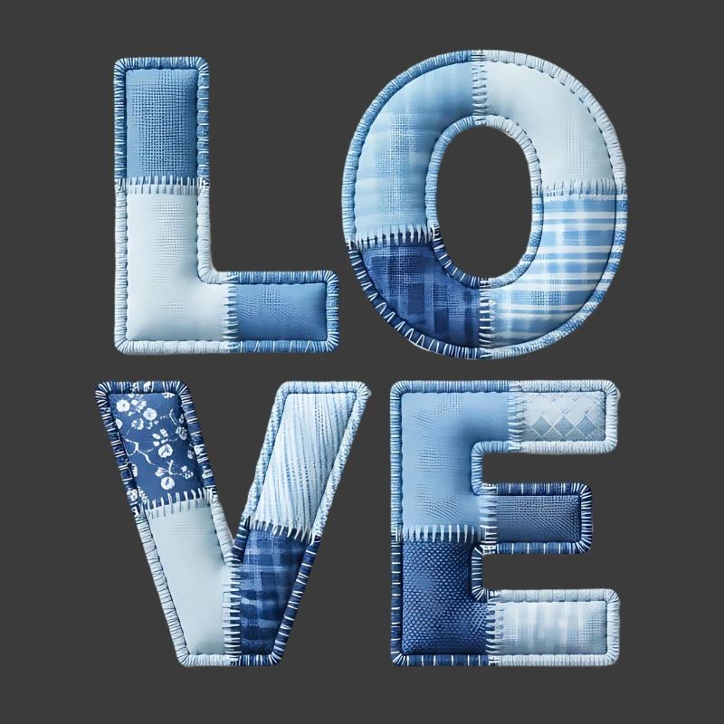 Love Moderne Patchwork Kunst