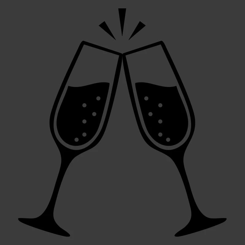 Klirrende Gläser – Schwarz-Weiß-Hochzeit