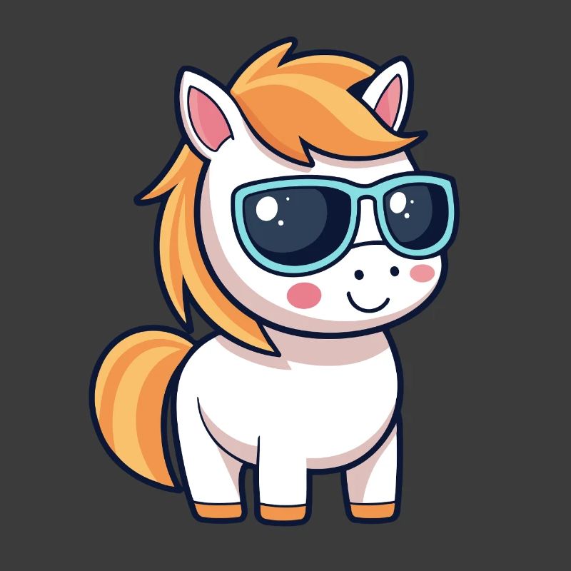 Stylish Pony Blue Glasses