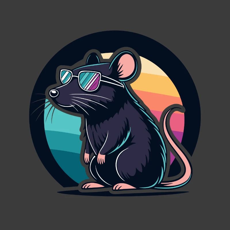 Retro Rainbow Bedtime Chic Mouse