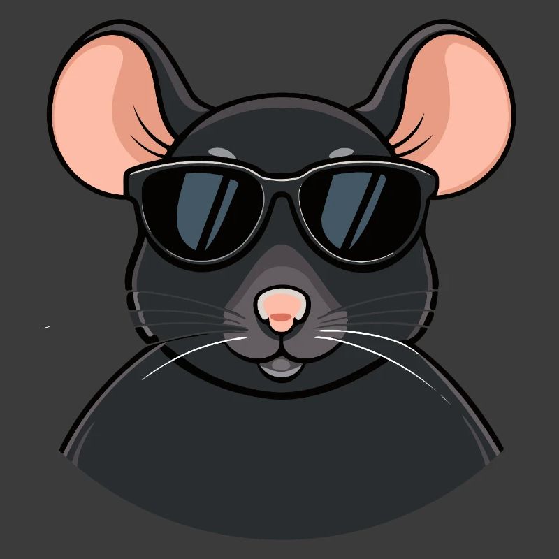 Mouse chic schwarze Brille