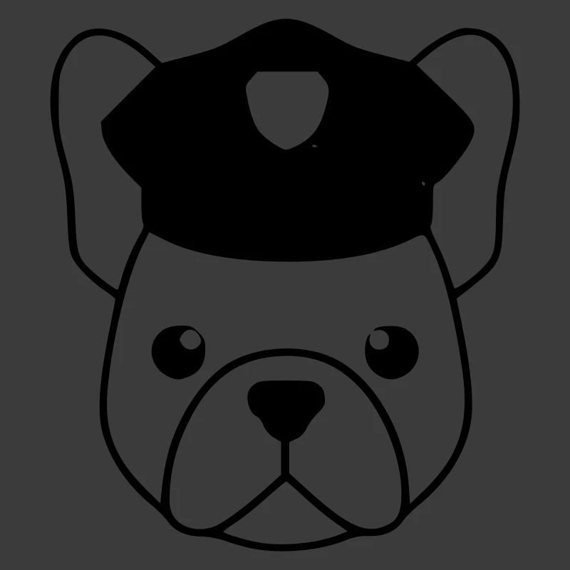 Frenchie cop cop head
