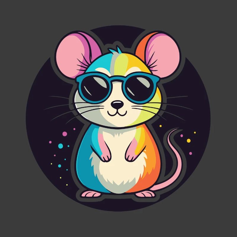 Regenbogen-Maus-Brille
