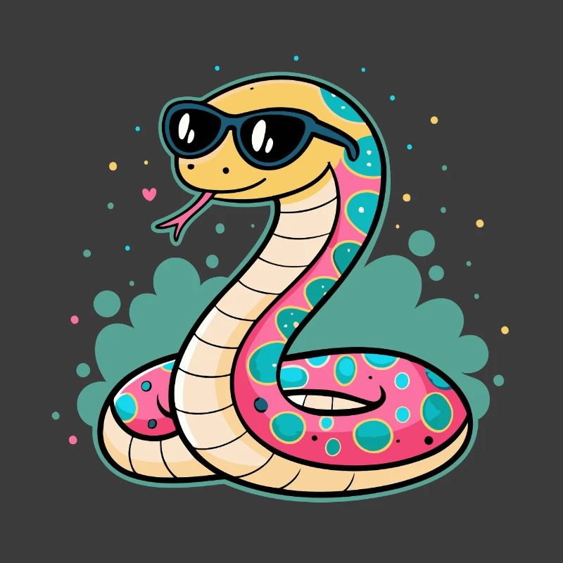 Bunte Schlangen-Sonnenbrille