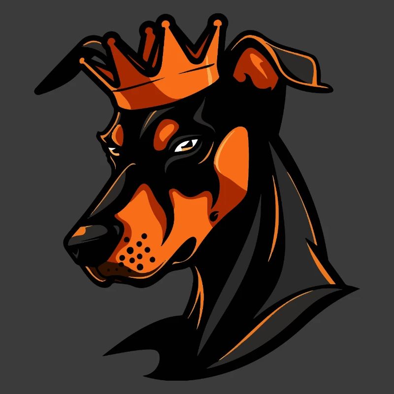 Doberman Hund Krone