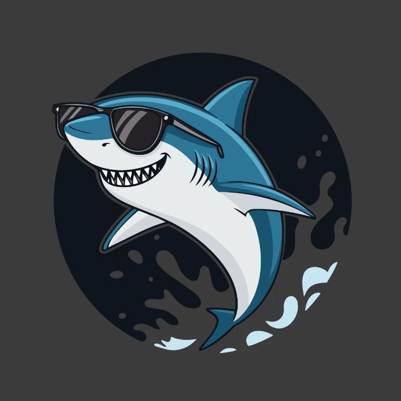 Surferhai mit dunkler Brille