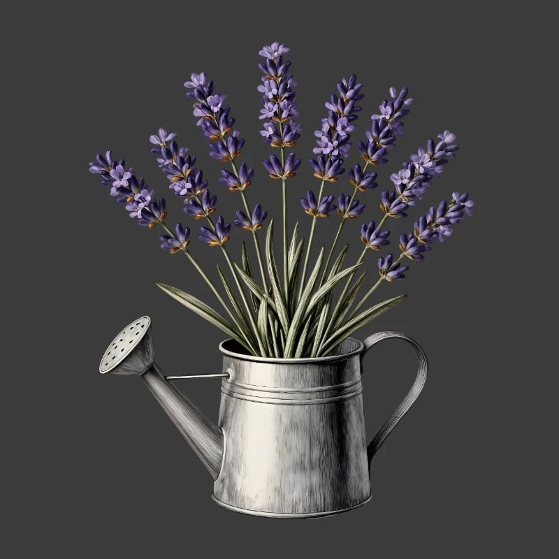 Lavendel in einer Gießkanne