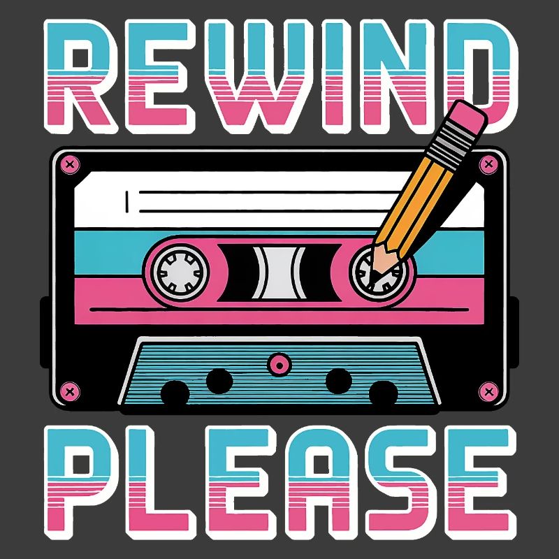 Rewind Please Cassette Retro