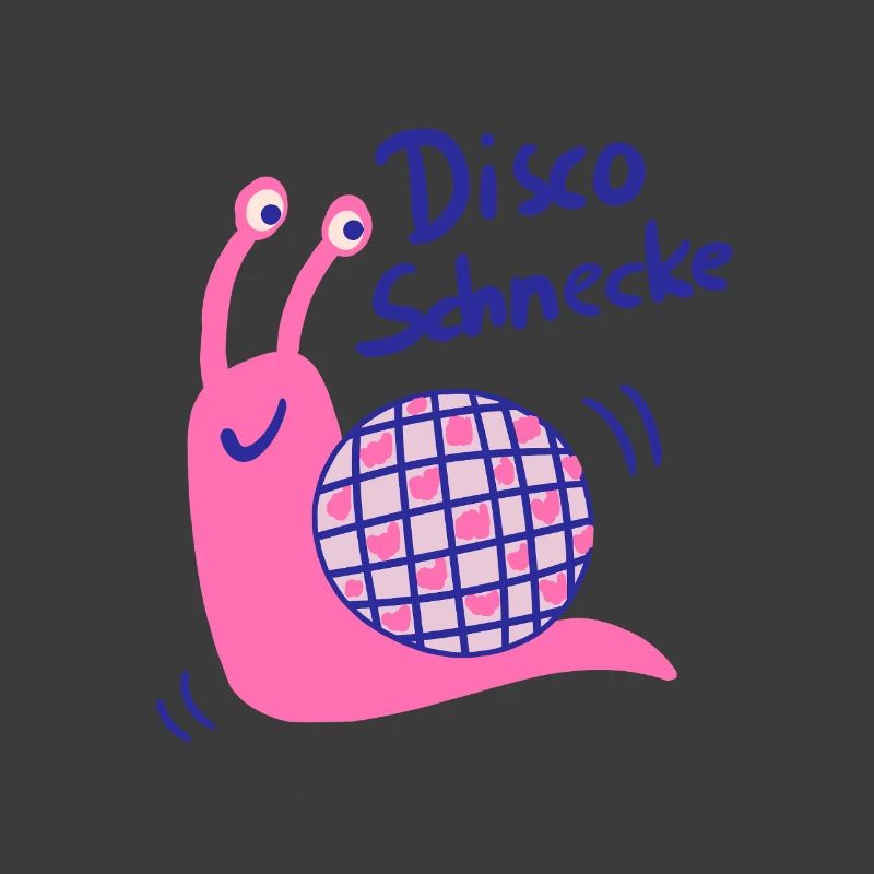 Disco Schnecke mit Glitzerball