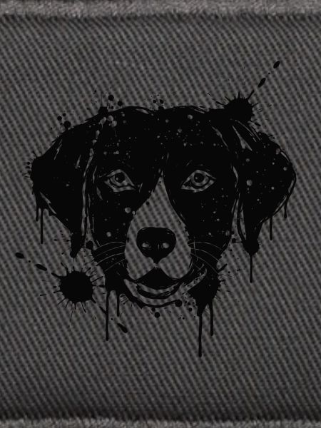 Labrador-Farbspritzer Hundekopf Schwarz