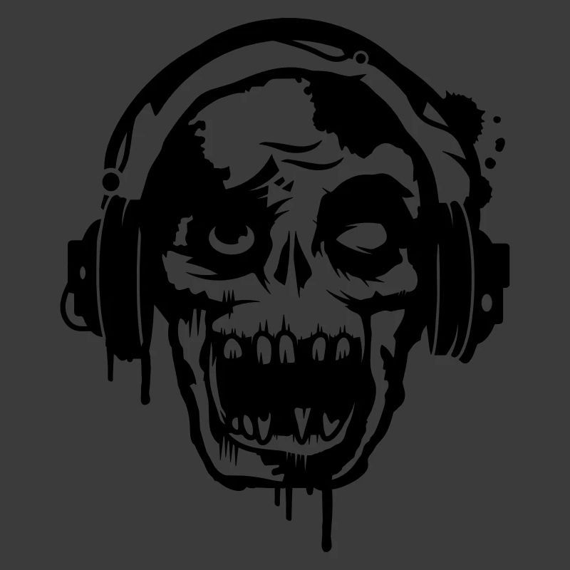 un zombie avec un casque