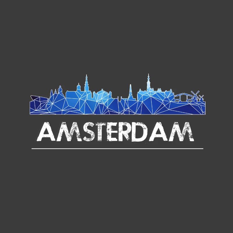 Amsterdam Skyline blau