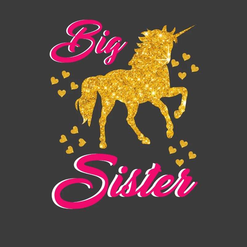 Ich bin ein große Schwester Einhorn Stil
