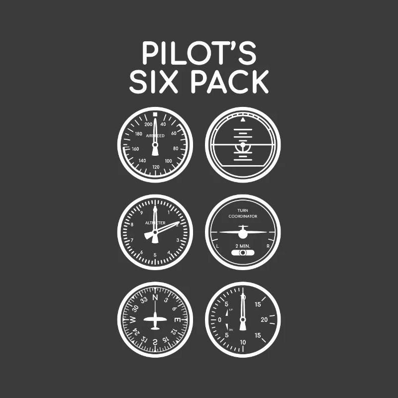 Luftfahrt - Pilot's Six Pack - Geschenk