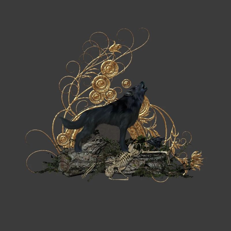 Ehrfürchtiger Wolf