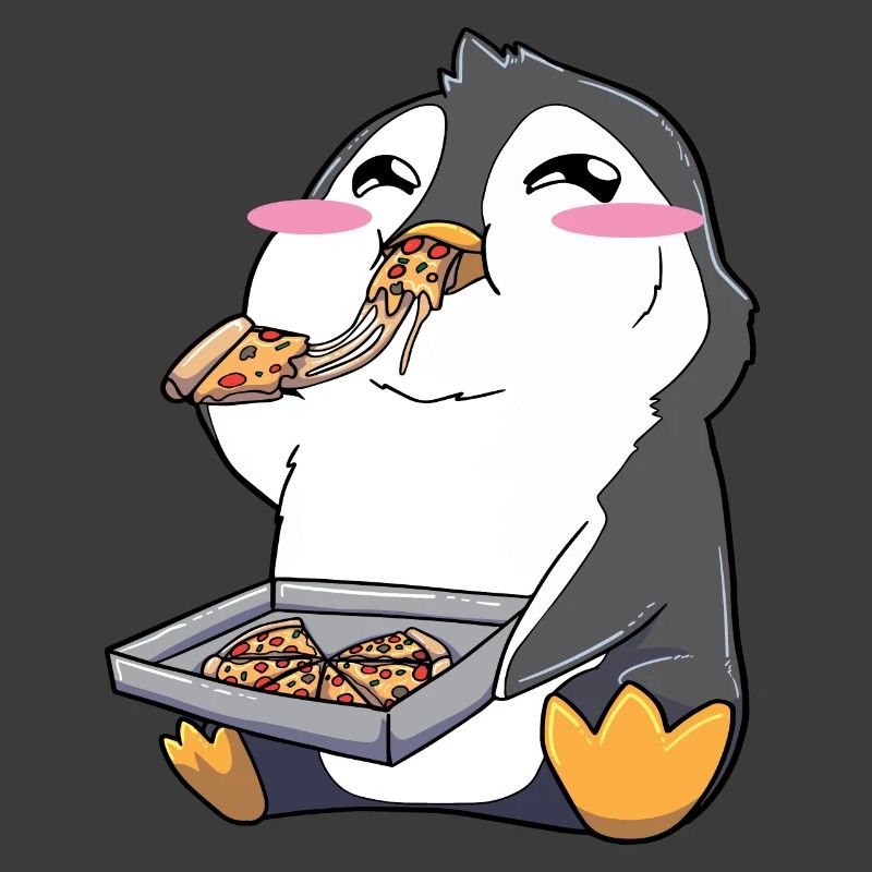 Pizza pingouin drôle