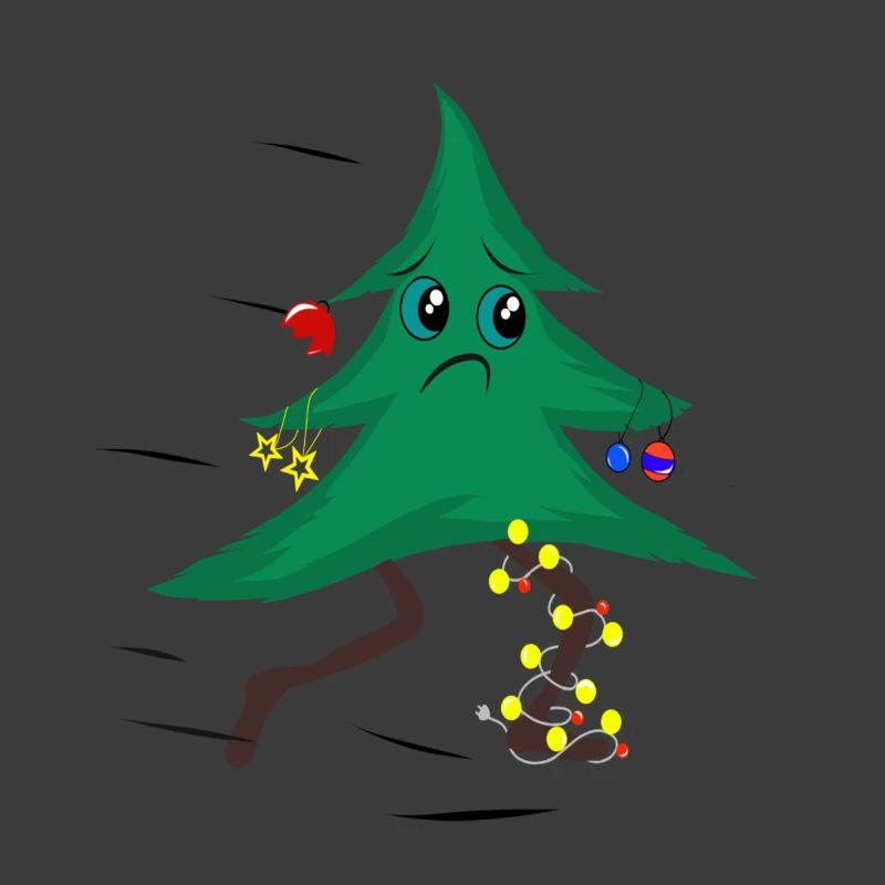 Arbre de Noël en cours d'exécution