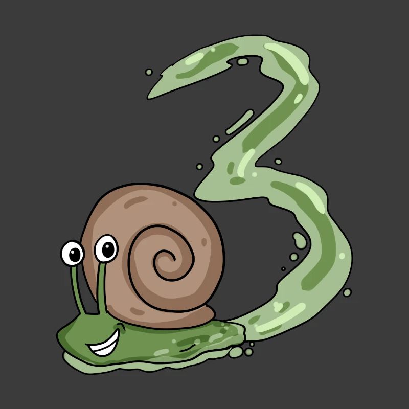 3rd birthday snail - 3 year old gift