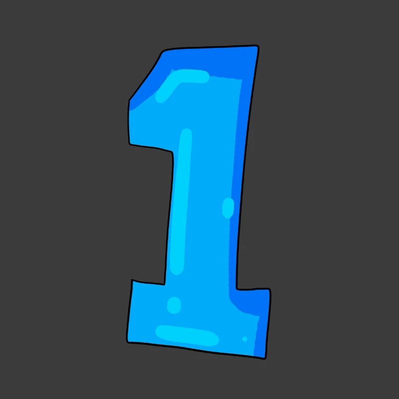 Zahl 1 Nummer