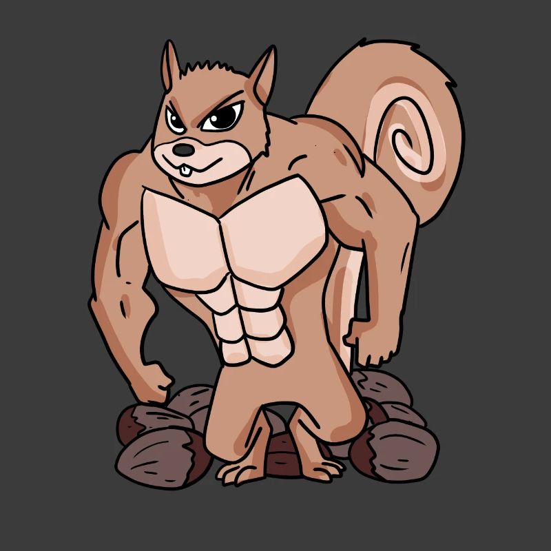 Eichhörnchen mit Muskeln