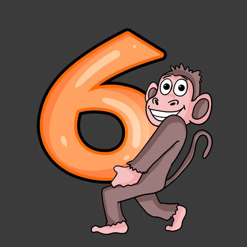 6. Geburtstag Affe Junge 6 Jahre Geschenk