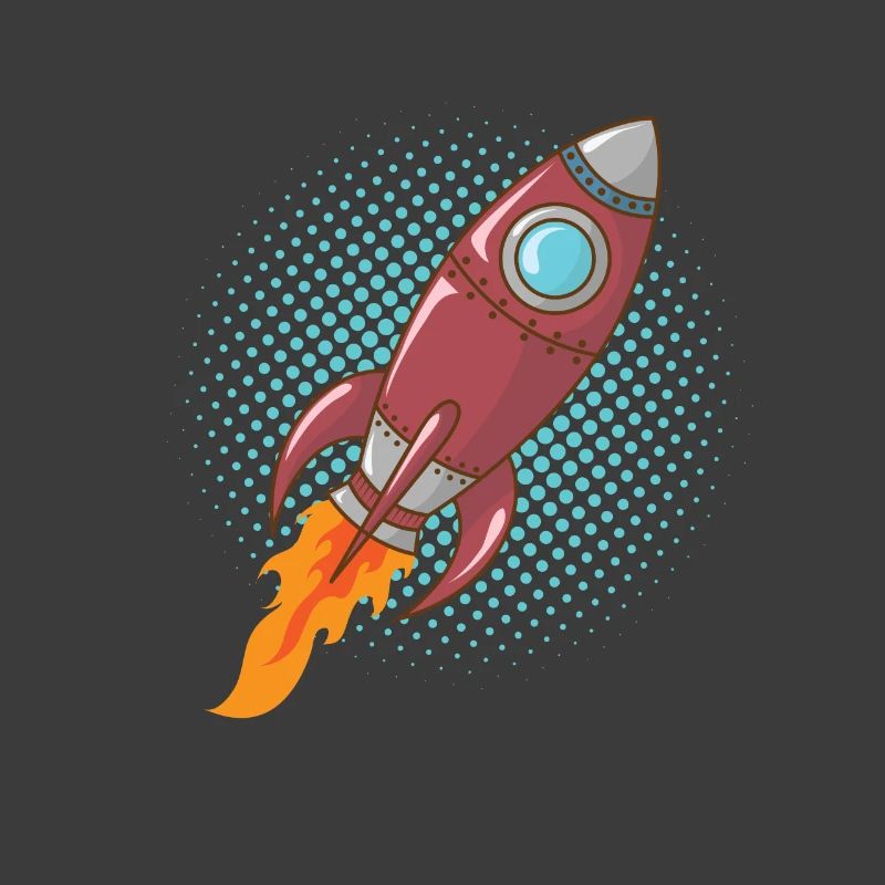 Comic Rocket Spaceship Spacecraft Missile